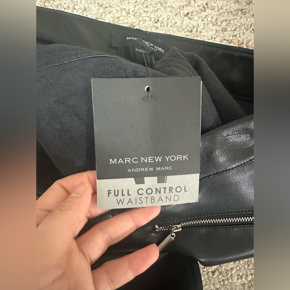 Marc New York black Leather pants size S - Picture 6 of 7